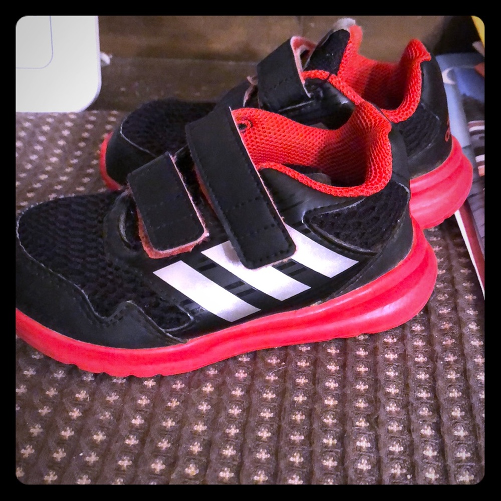 Slightly worn sneakers